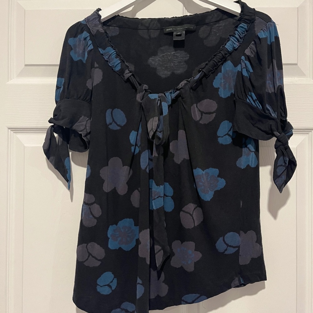 MARC BY MARC JACOBS Vintage Black Shirt with Flowers
